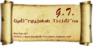 Györgyjakab Ticiána névjegykártya